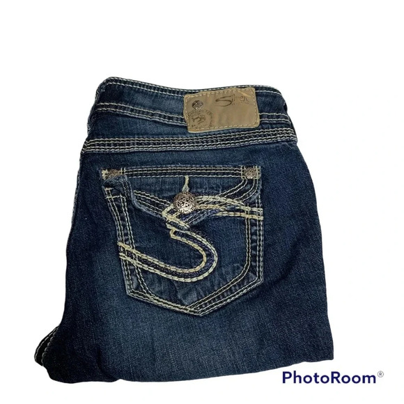 Silver jeans Suki Surplus Capri size 28 dark wash in perfect condition - Picture 1 of 11